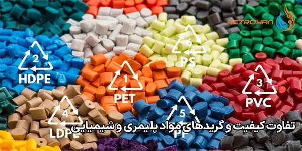 تفاوت کیفیت و گریدهای مواد پلیمری و شیمیایی