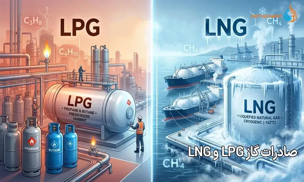 صادرات گاز LPG و LNG